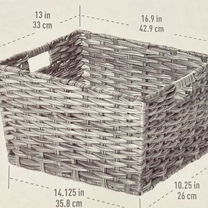 Grey weaved basket